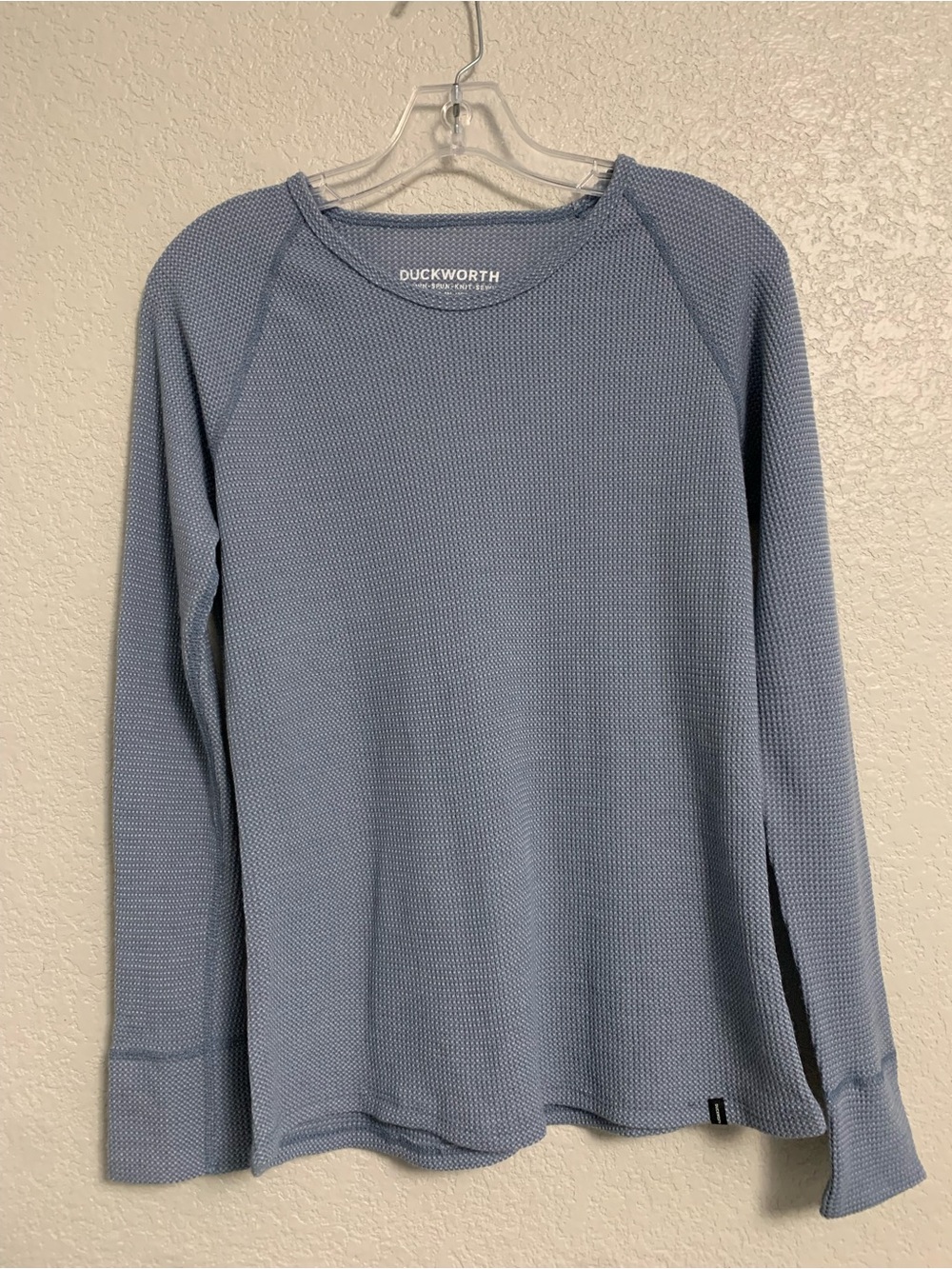 Duckworth Tee Top Womens M Wool Waffle Thermal Polaris Crew Outdoor Hike Camp